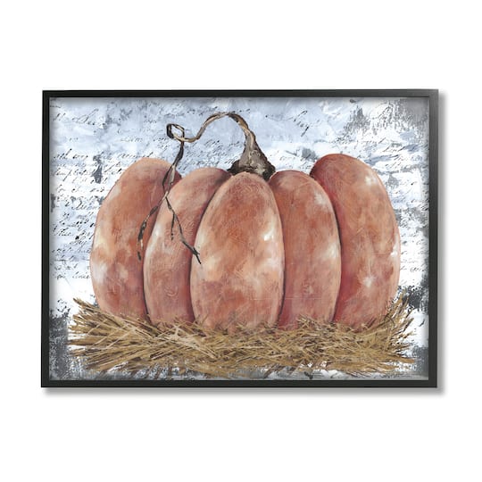 Stupell Industries Abstract Pumpkin Collage Framed Giclee Art